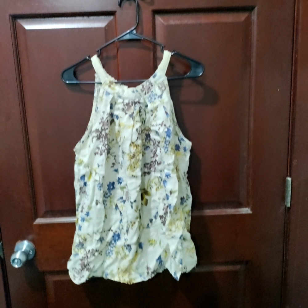 Bellambra 100% linen tank with neck tie Italy size L